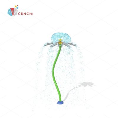 China Outdoor Wet Commercial Fiberglass Cenchi Resort Deck Arch Jet Fountain Water Pool Sprinkler Features Flower Shape Splash Guard for sale