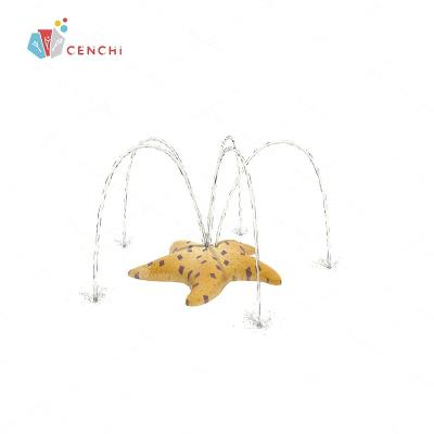 China Cenchi Fiberglass Mini Residential Commercial Playground Fiberglass Aqua Water Park Sprinkler Ground Arch Spray Fountain Starfish for sale