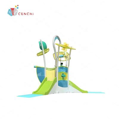 China Fiberglass Cenchi Hotel Resort Deck Water Park Wading Pool Water Playground Equipment Outdoor Wet Commercial Water Slide for sale