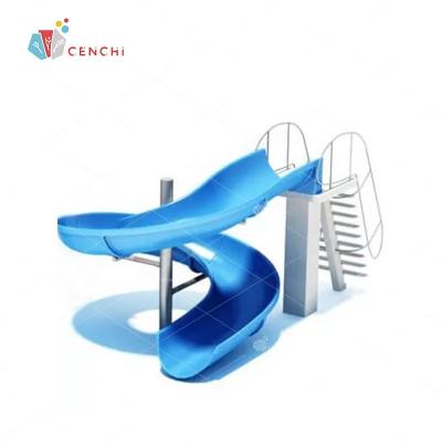 China Commercial Fiberglass Cenchi Hotel Resort Residential Water Park Equipment Aqua Playground Backyard Spiral Pool Slide for sale