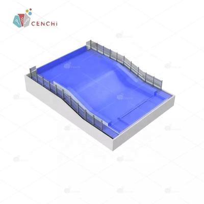 China Single Outdoor Park Residential Equipment Splash Playground Fiberglass Cenchi Water Flowrider Single Wave Machine For Swimming Pool for sale