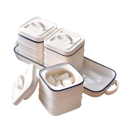 China New Minimalist Style Lightweight Luxury Home Use Durable Food Storage Containers With Lids for sale