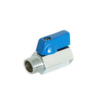 China General 1/4 3/8 1/2 3/4 Inch Mini Brass Ball Valve Chrome Plated Female x Male NPT for sale