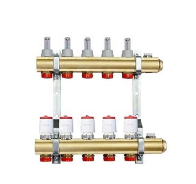 China 1 inch contemporary under floor heating brass manifolds for hot water system for sale