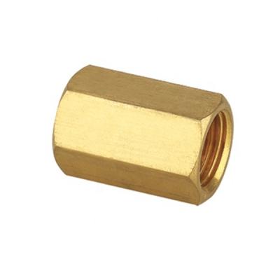 China Industrial Equipment Wire Hex Connector 1/4inch Straight Pneumatic Brass Fitting for sale