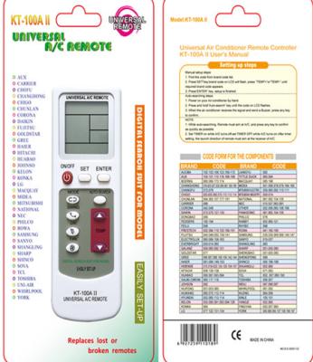 China AC Single Remote Control Air Conditioner Universal QD KT Service Remote Controller for sale