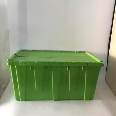 China Sustainable plastic box herschel warehouse packaging boxes with lid plastic crate for sale