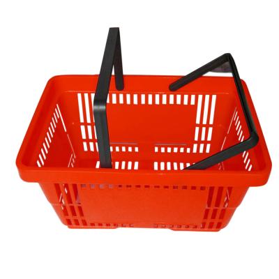 China Sustainable Hot Selling Vegetable And Fruit Plastic HDPE Shopping Convenience Basket For Supermarket for sale