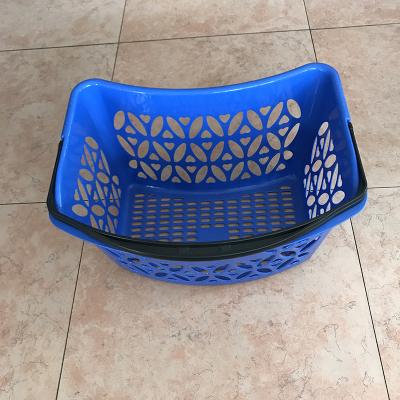 China PP Plastic Curved Plastic Shopping Basket Case With Handle With Curved for sale