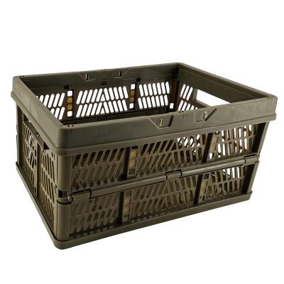 China Wholesale Collapsible Plastic Collapsible Folding Supermarket Shopping Storage Basket for sale