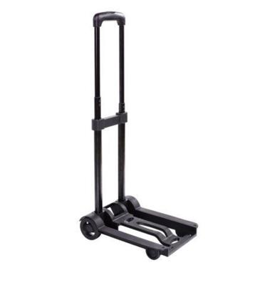 China 2021 Industrial Wholesale Compact Plastic Portable Light Weight Foldable Hand Trolley Luggage Cart for sale