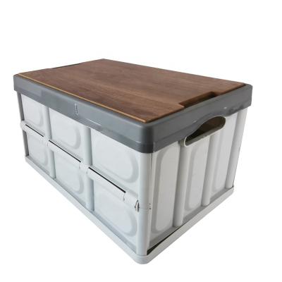 China Folding box best-selling wooden folding plastic storage box is exported to Amazon in Korea for sale