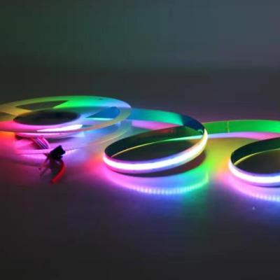 China Wholesale Universal Accessible Led Strip Light Factory Warehouse Dream Magic Smart Color RGB Cob Light Digital Indoor Cob Led Strip for sale