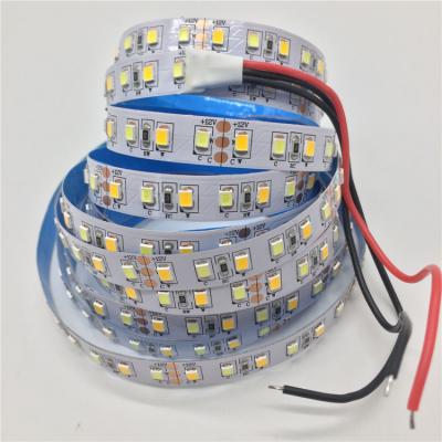 China 5M Consumption 5M Adjustable Color SMD2835 12V 24v CW CW CW Color Temperature Flexible Flexible Strip Tape Low Power Dual LED CCT Dimmable LED for sale