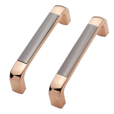 China Modern Drawer Pulls Handles Sideboard Handles Square Bar Pulls Cupboard Bathroom Door Knobs RoseGold for sale