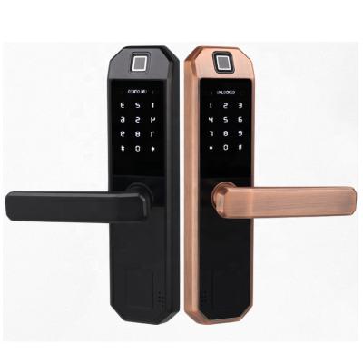 China Universal Smart Home Office Wooden Door Bedroom Door Room Hotel Apartments Hotel Fingerprint Password Lock for sale