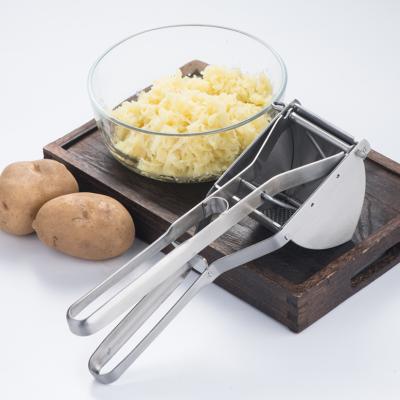 China Stocked Potato Masher and Crusher Stainless Steel Baby Food Sieve, Heavy Duty Commercial Business Fruit Crusher and Food Press for sale