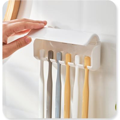 China Modern Simplicity Toothbrush Holder With 5 Pcs Toothbrush Holder Wall for sale