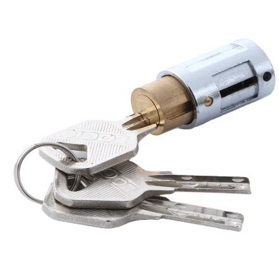 China Brass+ Zinc Alloy Road Anti-collision Movable Pile Lock Core Parking Lot Lock Bulky Core for sale