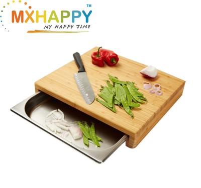 China MXHAPPY MH150 Sustainable Bamboo Wooden Chopper With Essential Storage-Kitchen for sale