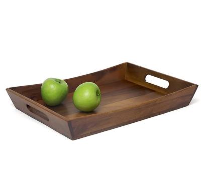 China Home.Restaurant.Bar.Hotel.Wedding. MH257 Super Markets Specials Curved Acacia Wood Serving Tray For Coffee Cup Tray Breakfast 19.88