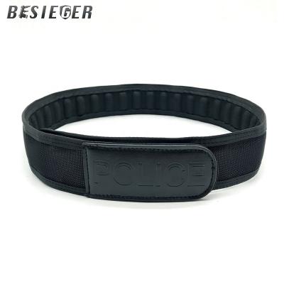 China EVA leather logo damping bead military and police tactical belt with EVA particle damping bead inside waistband for sale