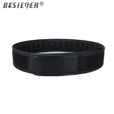 China EVA Leather Logo Damping Beads EVA Bead Police Shock Absorbing Belt, Duty Patrol 5cm Belt Military and Police Wide Soft Tactical Belt for sale