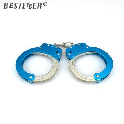 China Handcuffs: high quality wide range 6061-T6 aluminum alloy steel handcuffs, military and police handcuffs, double lock anti pull lock handcuffs for sale