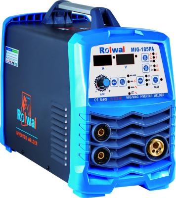 China 1.0mm MIG Gas Gasless IGBT Inverter Welding Machine MIG-185PA CO2 Arc Welder 220V MIG Welder for sale