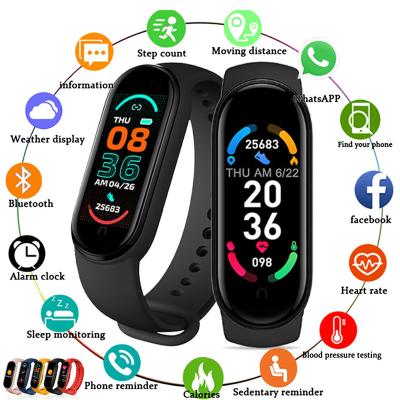 China Cheap Rohs Manual Smart Watch M6 Touch Screen 2022 Price Band Smart Bracelet Reloj Inteligente Sports Fitness Tracker M6 for sale