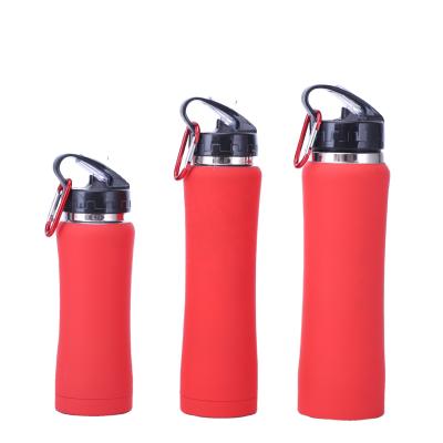 China Custom Stocked Logo Single Wall Stainless Steel Water Bottle with Straw Metal Sipper Sport Bottle for sale