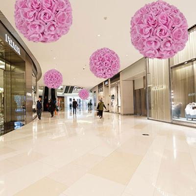 China Fashional D-R030 hot sale high quality silk rose big artificial flower rose ball for wedding decoration for sale