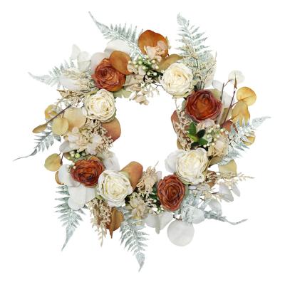 China Eco-friendly wholesale Christmas wreath decoration spring door wreath wreaths and champagne Christmas wreaths M85 for sale