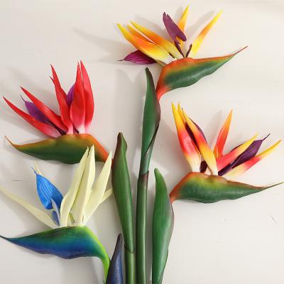 China Real Paradise Latex Simulation Flower Bird D-BP001YB Touch Artificial Flower Plastic Bird For Home Wedding Decoration for sale