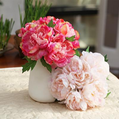 China P002TY Big Peony Peony Flower Silk Wholesale Peony Bouquet Silk Flower For Table Wedding Decorative Flowers for sale