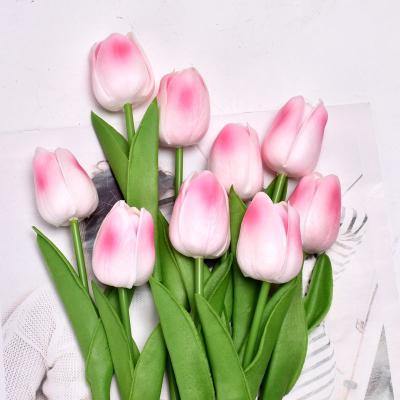 China D-T001 PU Fake Tulip Artificial Flower For Home Wedding Decoration for sale