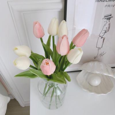 China Fashional Mini Touch Artificial Flowers Real Tulip Flower for Home and Wedding Decoration PU Tulip Flower for sale