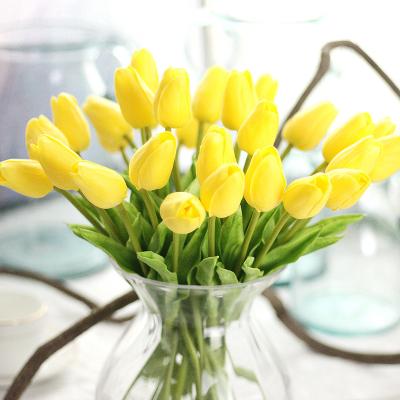 China Fashional A-T001 Artificial PU Flowers Real Touch Tulip Single Stem Mini Tulip for Decoration for Decoration for sale