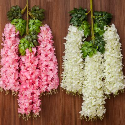 China Wholesale Purple Silk Rattan Wisteria Vines Wedding Decoration A-ZT001 Hanging Flower Vine for sale