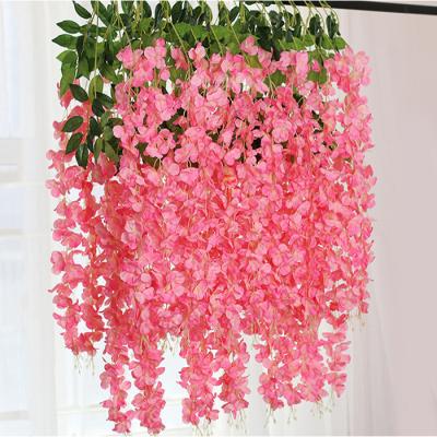 China Fashional Wedding Decoration Flowers Silk Artificial Wisteria Hanging Twine for sale