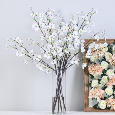 China Fashional Wholesale Hot Sale Artificial Flowers Cherry Blossom Branch Sakura Silk Flower C-CB008 For Wedding Home Decoration for sale