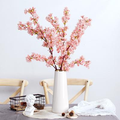 China Fashional A-CB002 Amazon Supply Cherry Blossom Branches Artificial Silk Flowers for Home Wedding Decoration for sale