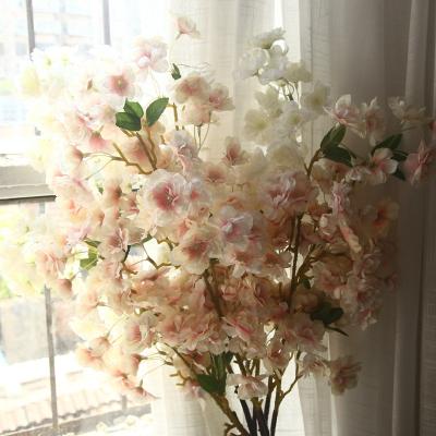 China Wholesale Artificial Flower of Fashional Cherry Branches Silk Flower Cherry for Decoration for sale