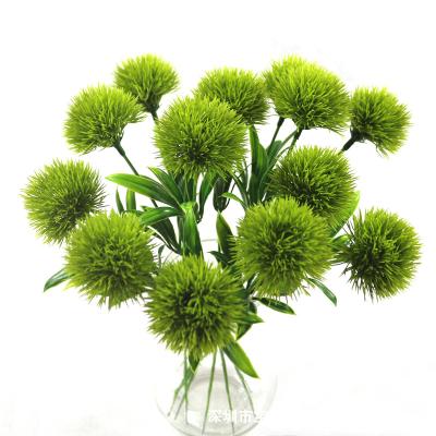 China Wholesale Plastic Flower Bouquet Chrysanthemum Ball Ping Pong Dandelion D-D002 Artificial Flower For Home Wedding Decor for sale