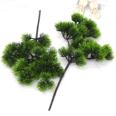 China Fashional Artificial Pine Branch Accessories Christmas DIY Garland Decor Plastic Craft EL036 for sale