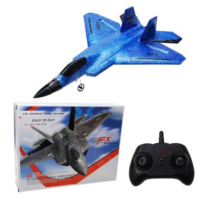 China Experience the Excitement of Fx622 F22 Raptor Fighter Jet 2.4G 2CH EPP RC Airplane with LED Lights Age Range 5-7 Years for sale