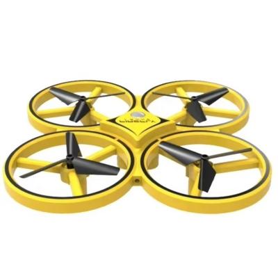 China YELLOW D10H Popular Design Customizable Design Toy Plane Gesture Control Drone With Led Lights For Children Remote Distance 80m for sale