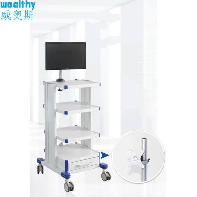 China MA-Medical Aluminum Alloy Trolley Hospital Trolley Endoscopy Trolley Endoscope Trolley with Medical Mute Wheels for sale