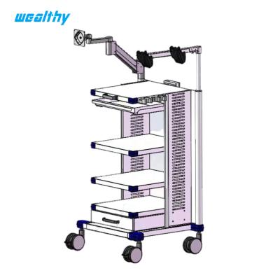 China Best Selling Contemporary Hospital Ultility Endoscope Cart Hospital Workstation Endoscopy Trolley for sale