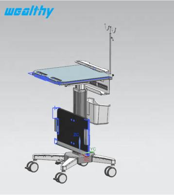 China MA-Hospital Contemporary Medical Furniture ECG / EKG Cart Aluminum Alloy ECG Cart for sale